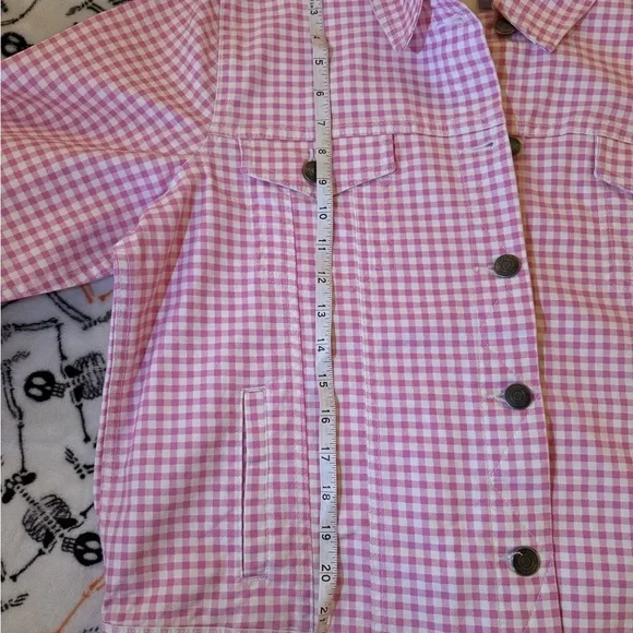 LAURA SCOTT Pink Gingham Women's Jacket - Picture 8 of 10